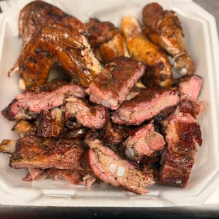 Rib Tip and Wing Dinner