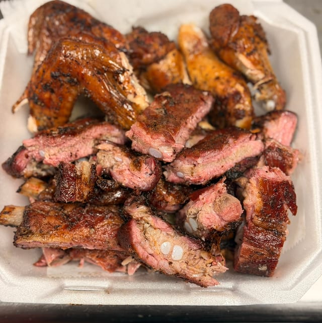 Rib Tip and Wing Dinner.